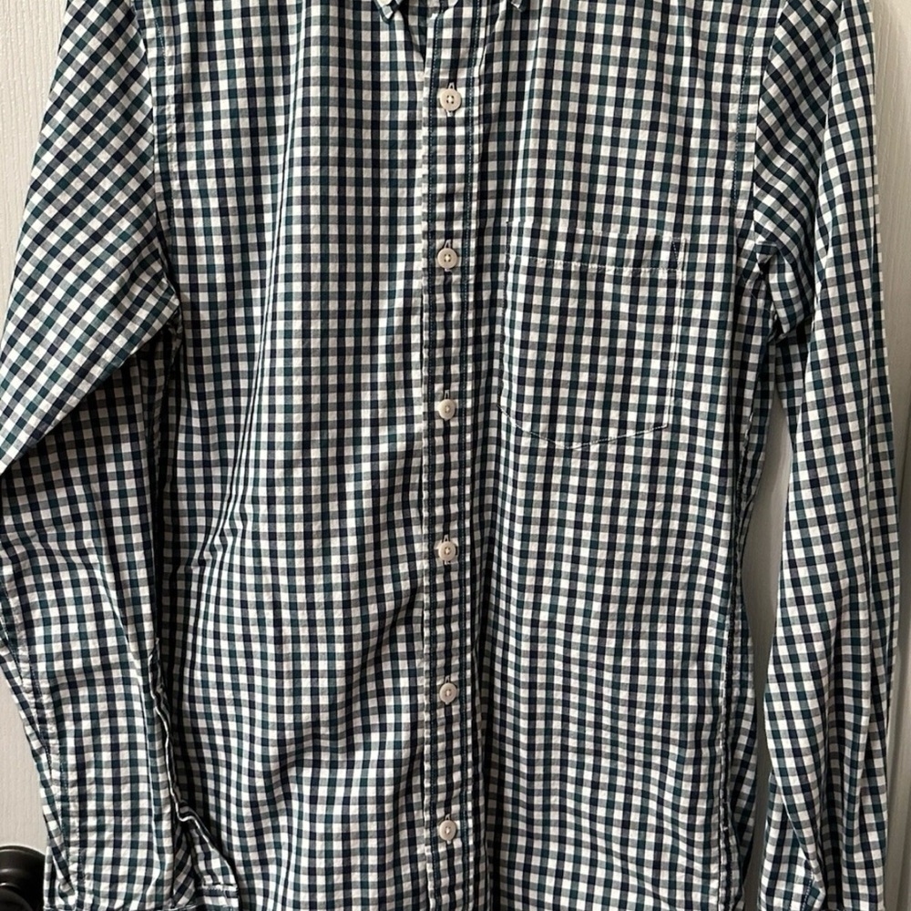 J. Crew Men's Black and White Checkered Shirt new